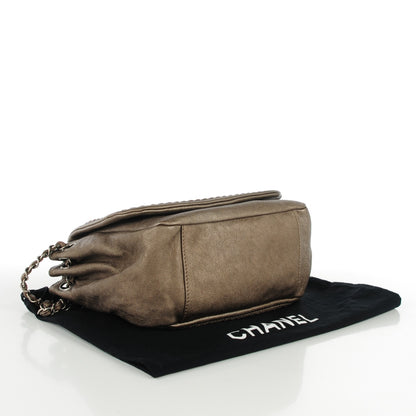 Chanel Metallic Goatskin Luxe Ligne Flap Dark Silver 4 of 7