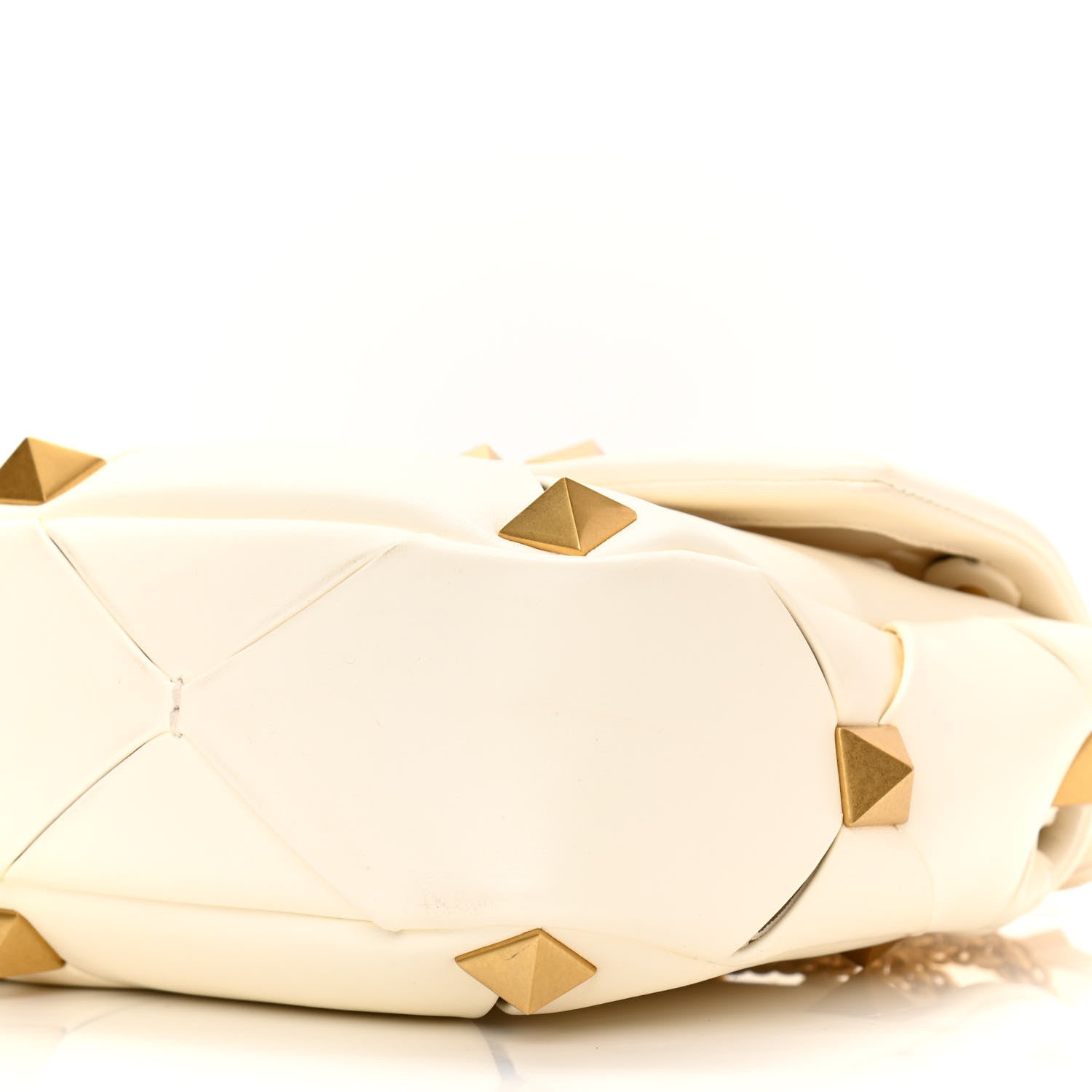 Valentino Garavani Nappa Large Roman Stud Craving Shoulder Bag Ivory 8 of 8