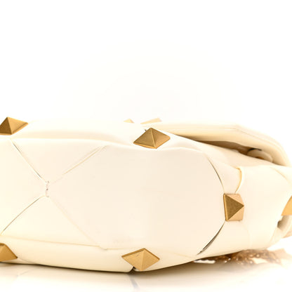Valentino Garavani Nappa Large Roman Stud Craving Shoulder Bag Ivory 8 of 8