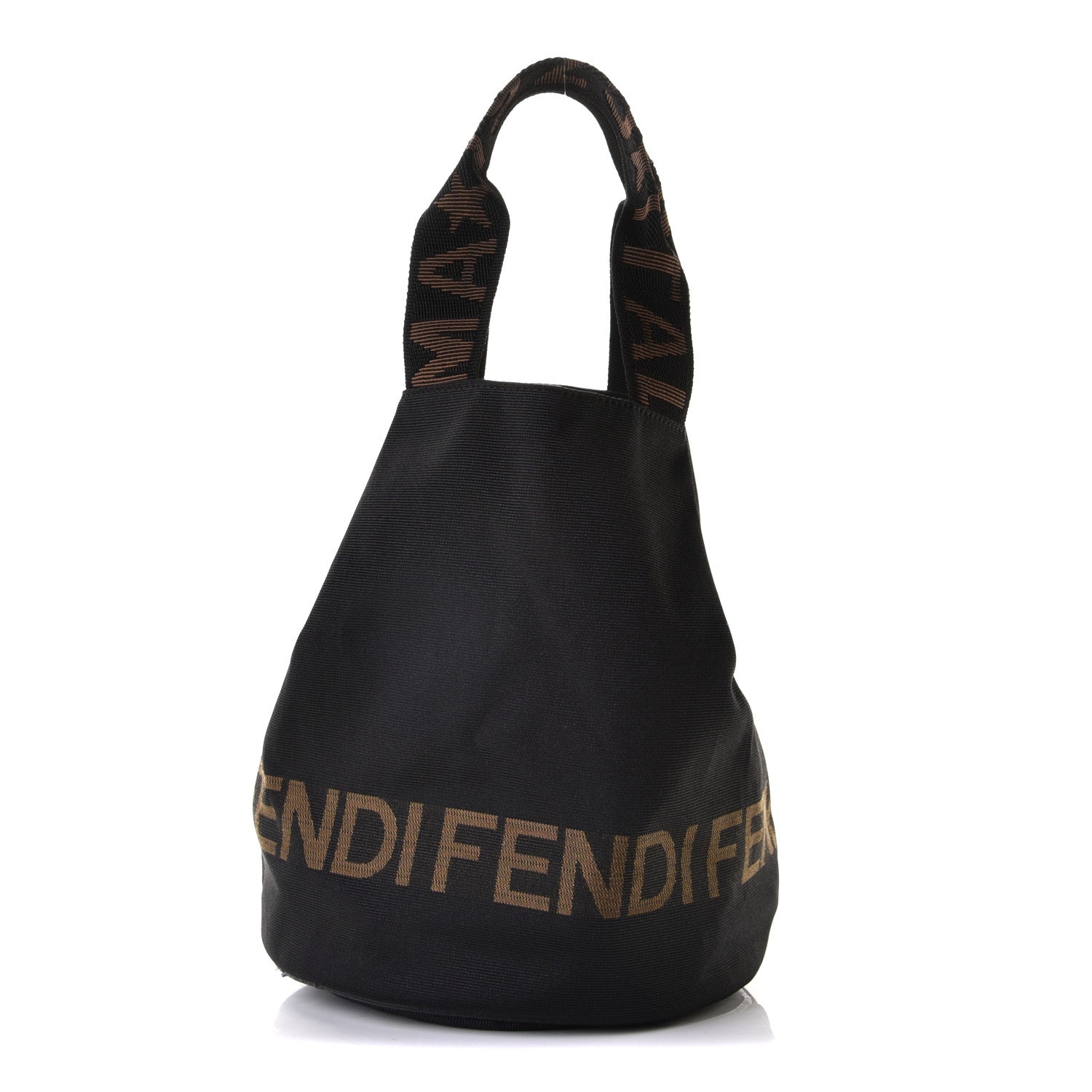 Fendi FF Canvas Bucket Bag Black 1 of 7