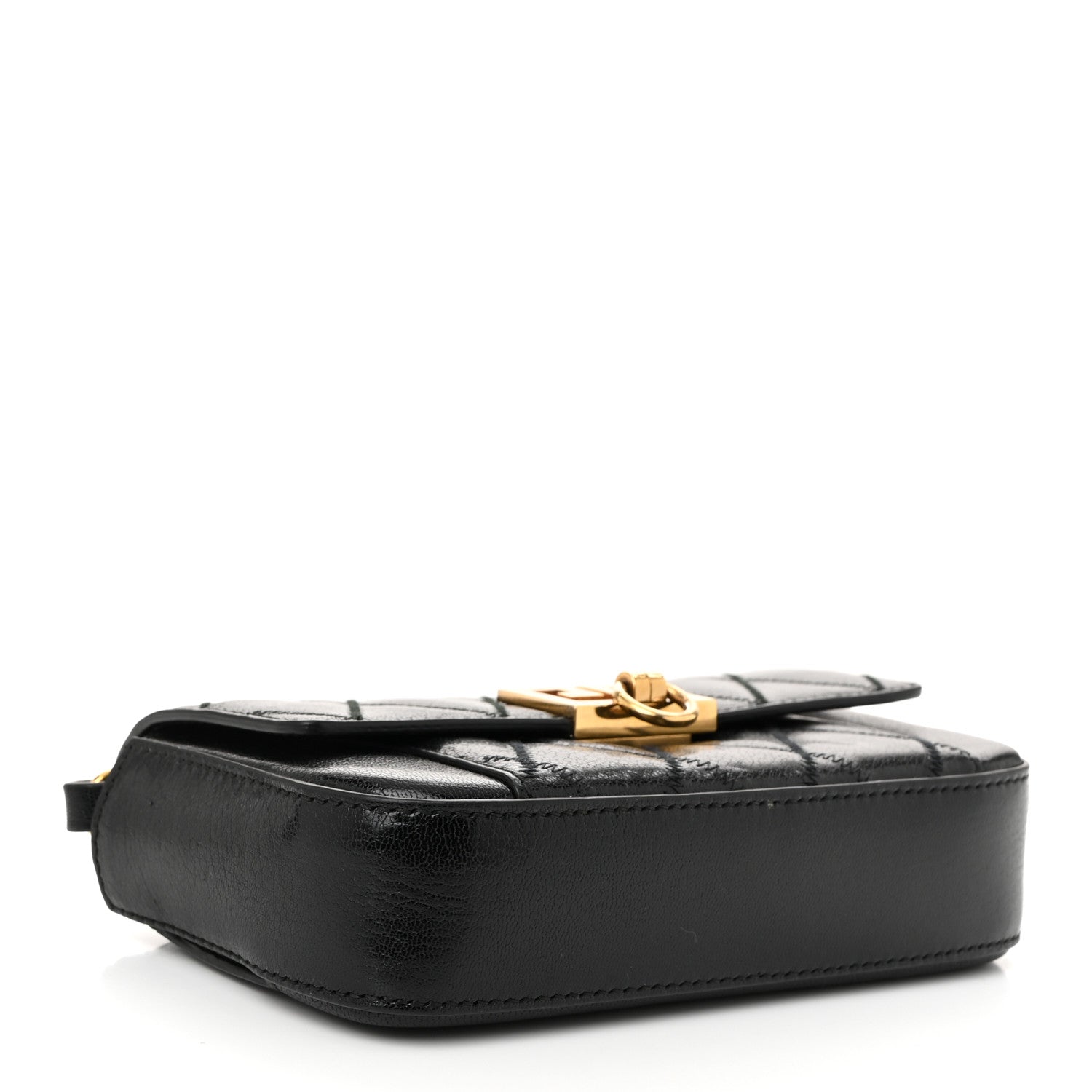 Givenchy Goatskin Quilted GV3 Mini Pocket Convertible Bag Black 4 of 10