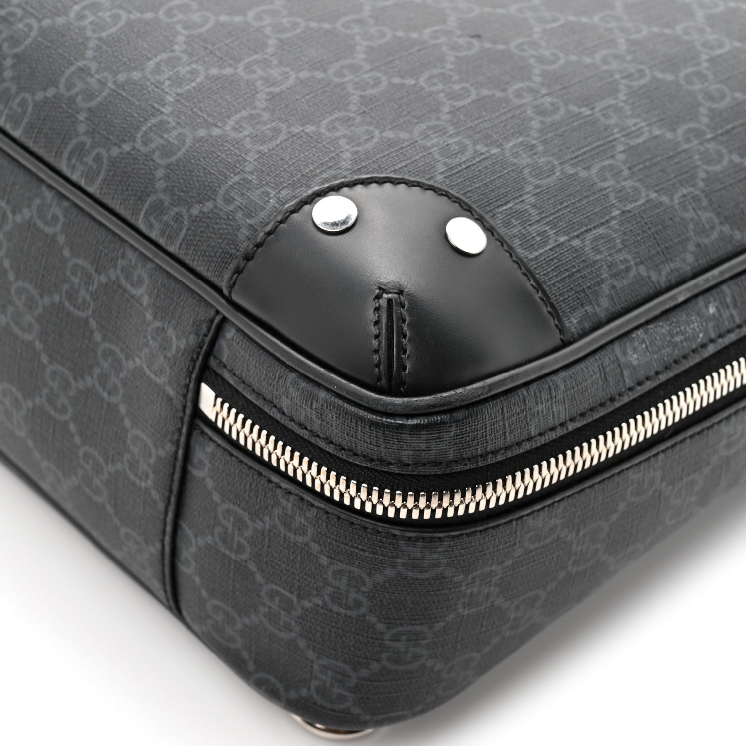 Gucci GG Supreme Monogram Briefcase Backpack Black Grey 19 of 20
