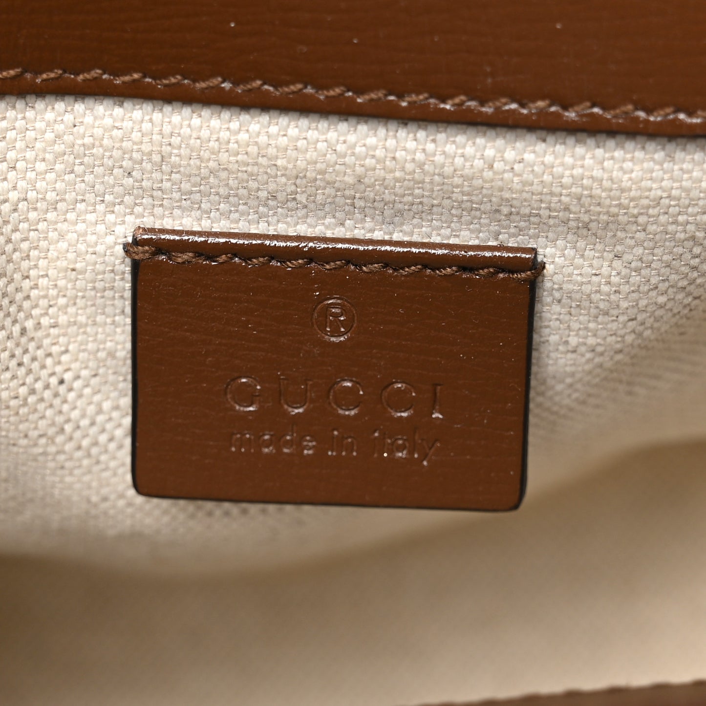 GG Supreme Monogram Web Mini Horsebit 1955 Shoulder Bag Beige Brown Sugar