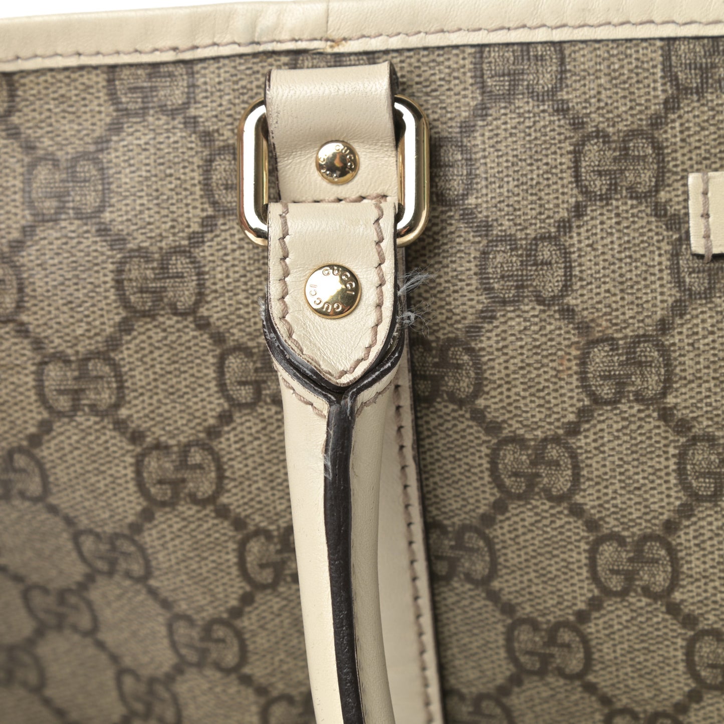 GG Plus Monogram Joy Vertical Tote Off White