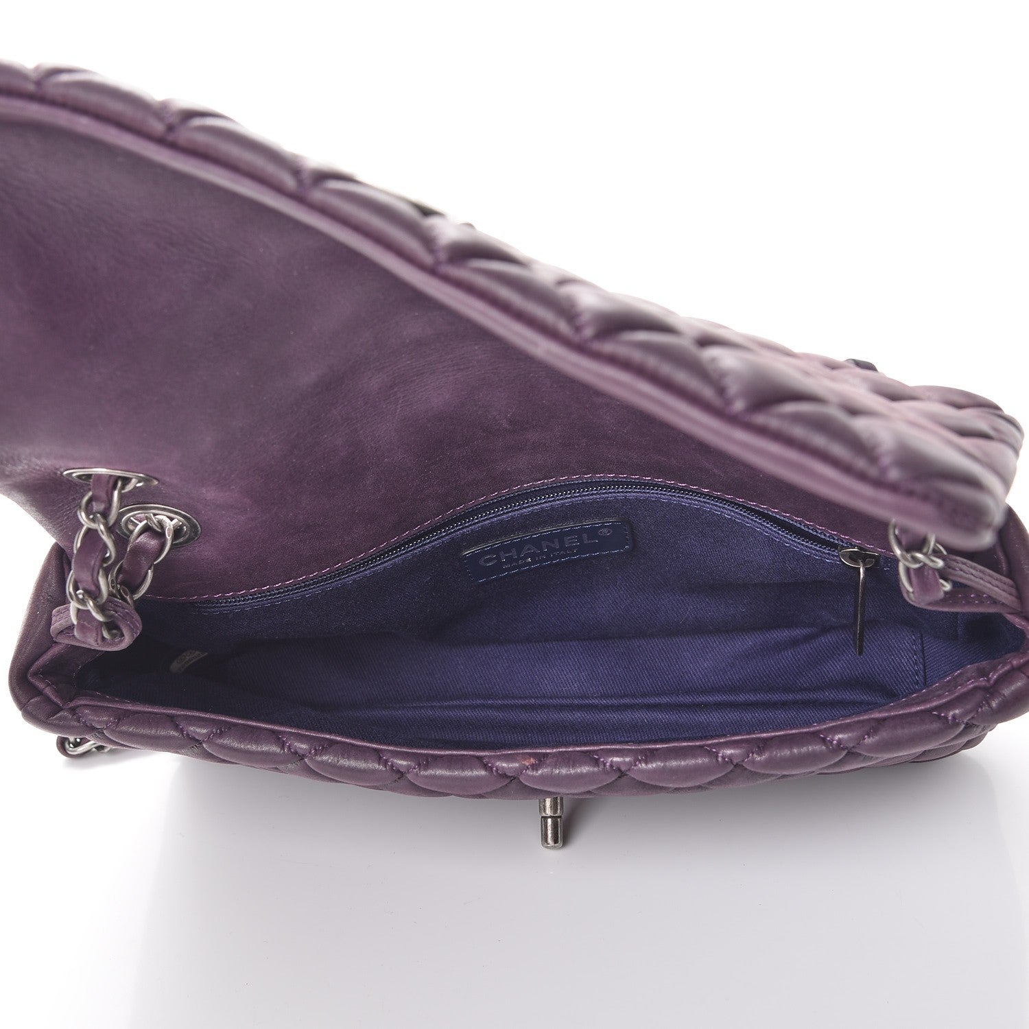 Chanel Iridescent Calfskin Small New Bubble Flap Plum 5 of 9