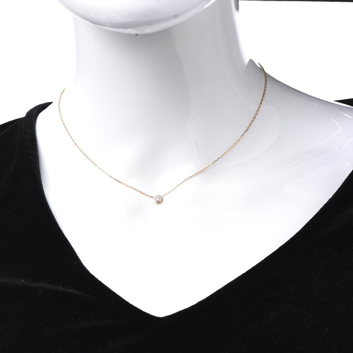 Cartier 18K Pink Gold Diamond LM D'Amour Pendant Necklace 2 of 6