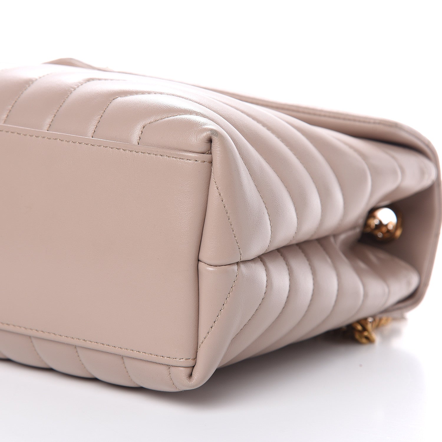 Saint Laurent Calfskin Y Quilted Monogram Medium Loulou Chain Satchel Light Natural 8 of 11