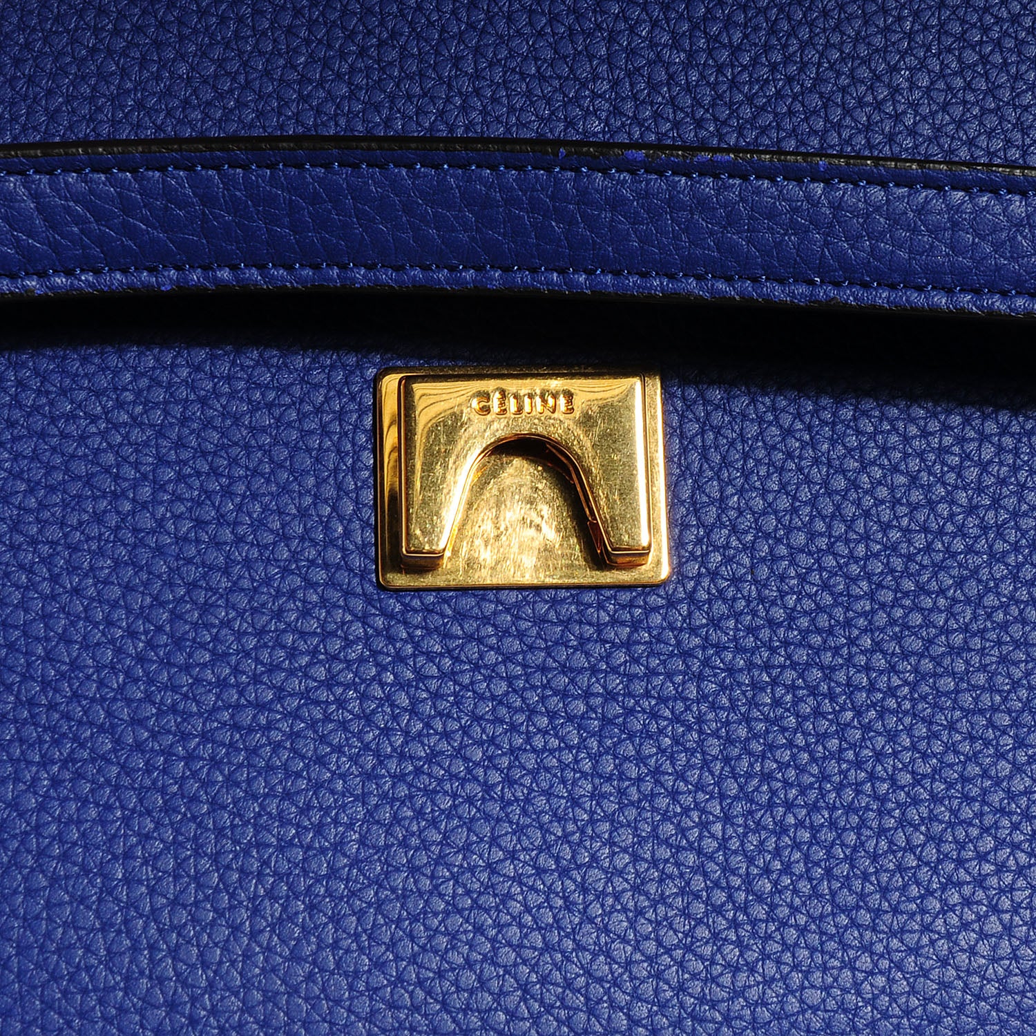 Celine Drummed Calfskin Small Belt Bag Indigo 10 of 10