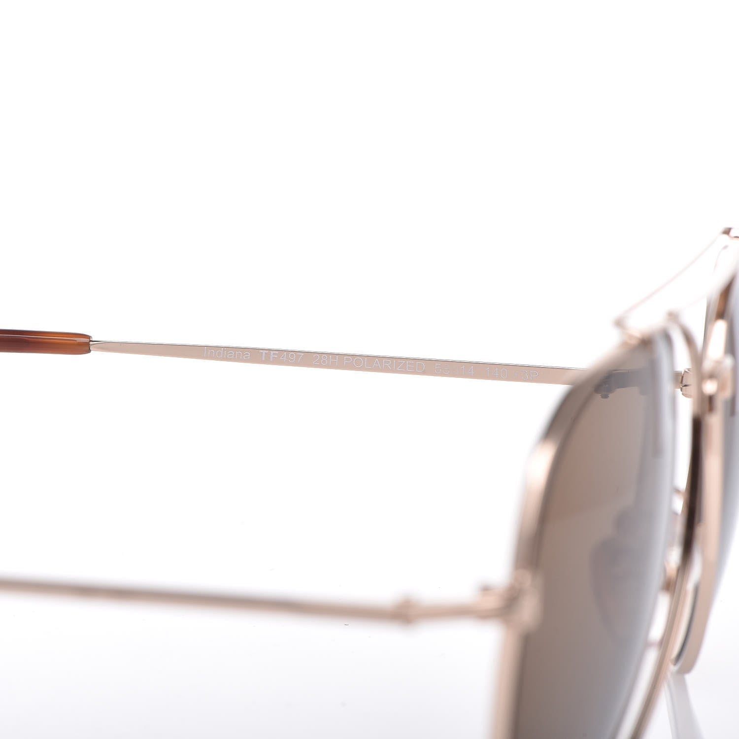 Tom Ford Indiana Aviator Sunglasses TF497 Brown Gold 7 of 8