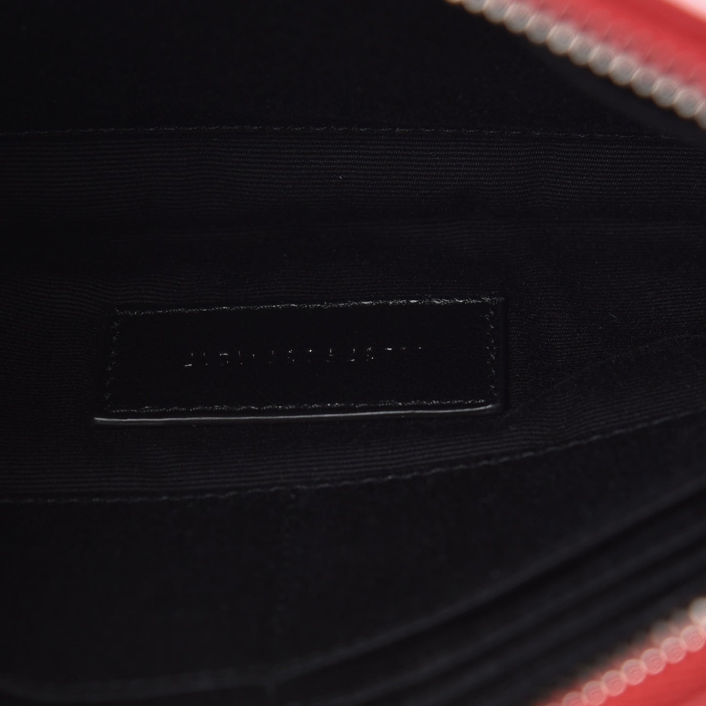 Calfskin Matelasse Chevron Monogram A5 Wristlet Red