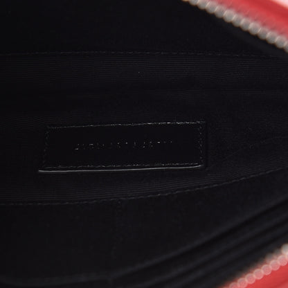 Saint Laurent Calfskin Matelasse Chevron Monogram A5 Wristlet Red 7 of 9