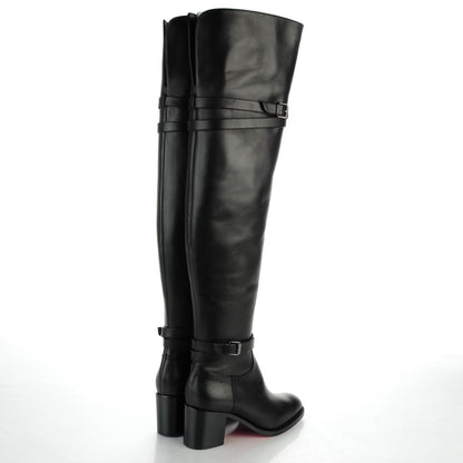 Christian Louboutin Calfskin Karialta 70 Over The Knee Boots 39.5 Black 5 of 8