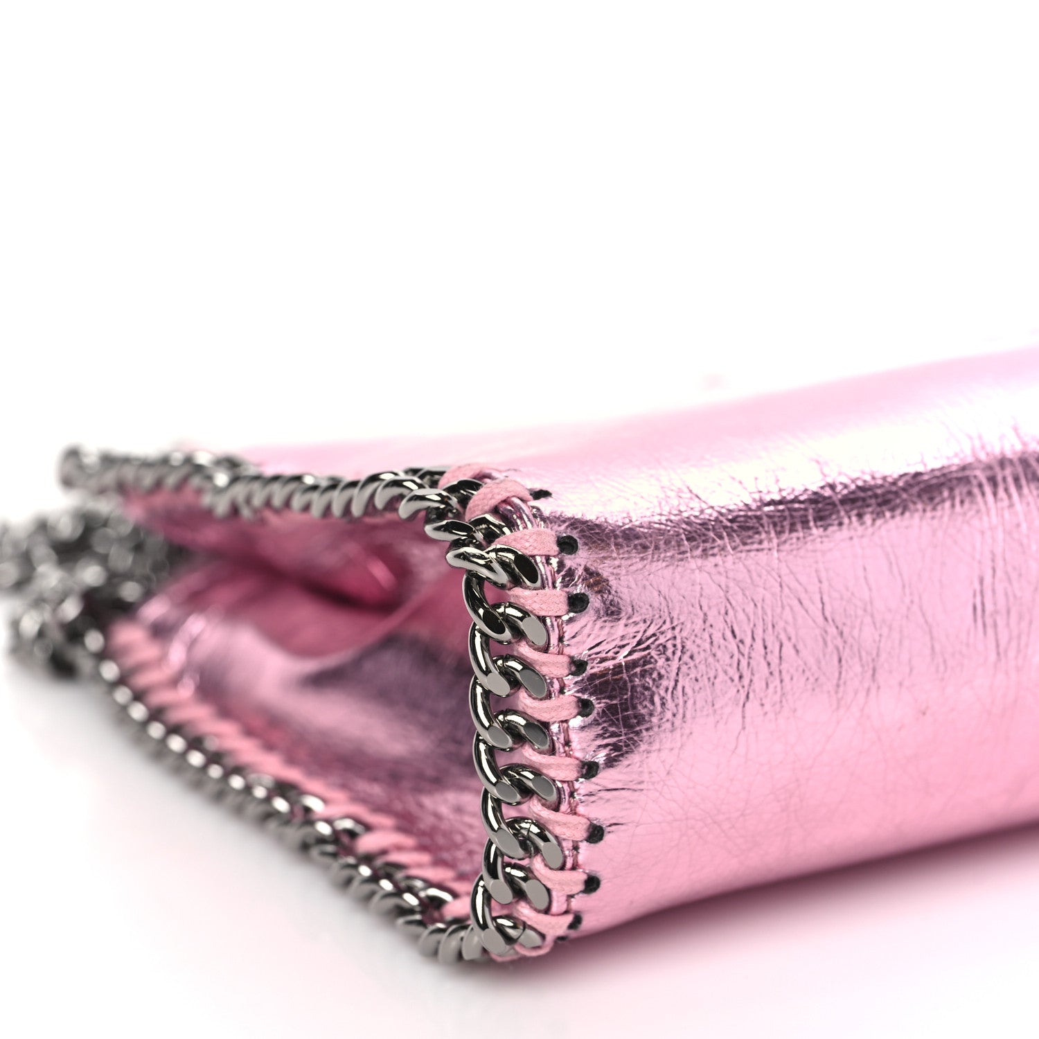 Stella McCartney Metallic Eco Alter Nappa Tiny Falabella Tote Pink 7 of 8