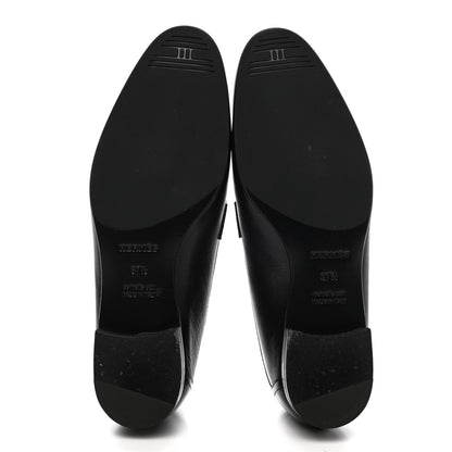 Hermes Goatskin Womens Paris Loafers 38.5 Black 5 of 11