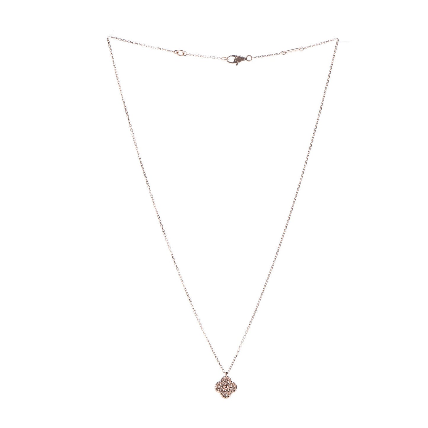 18K Rose Gold Sweet Alhambra Pendant Necklace
