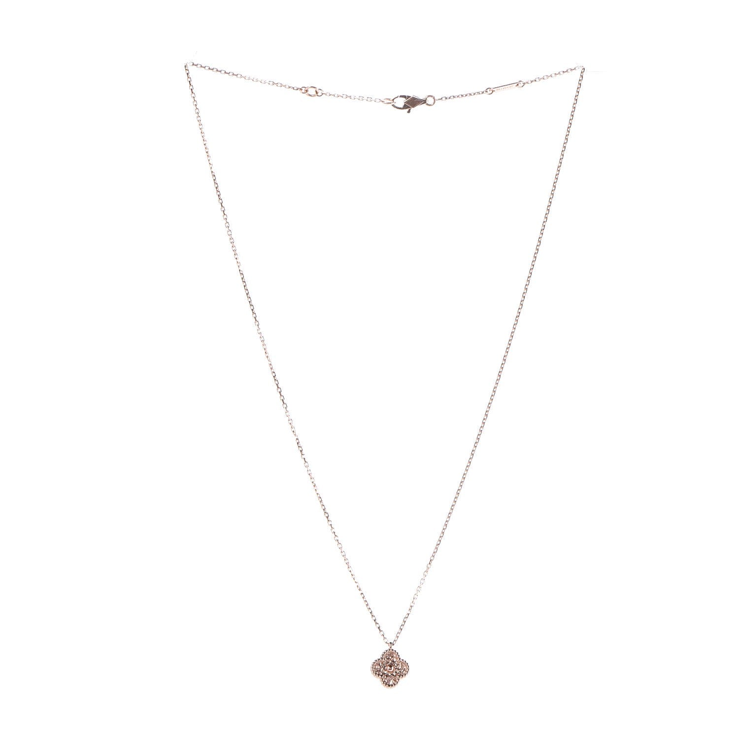Van Cleef & Arpels 18K Rose Gold Sweet Alhambra Pendant Necklace 3 of 6