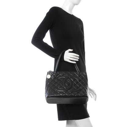 Chanel Caviar Quilted Medallion Tote Black 2 of 7