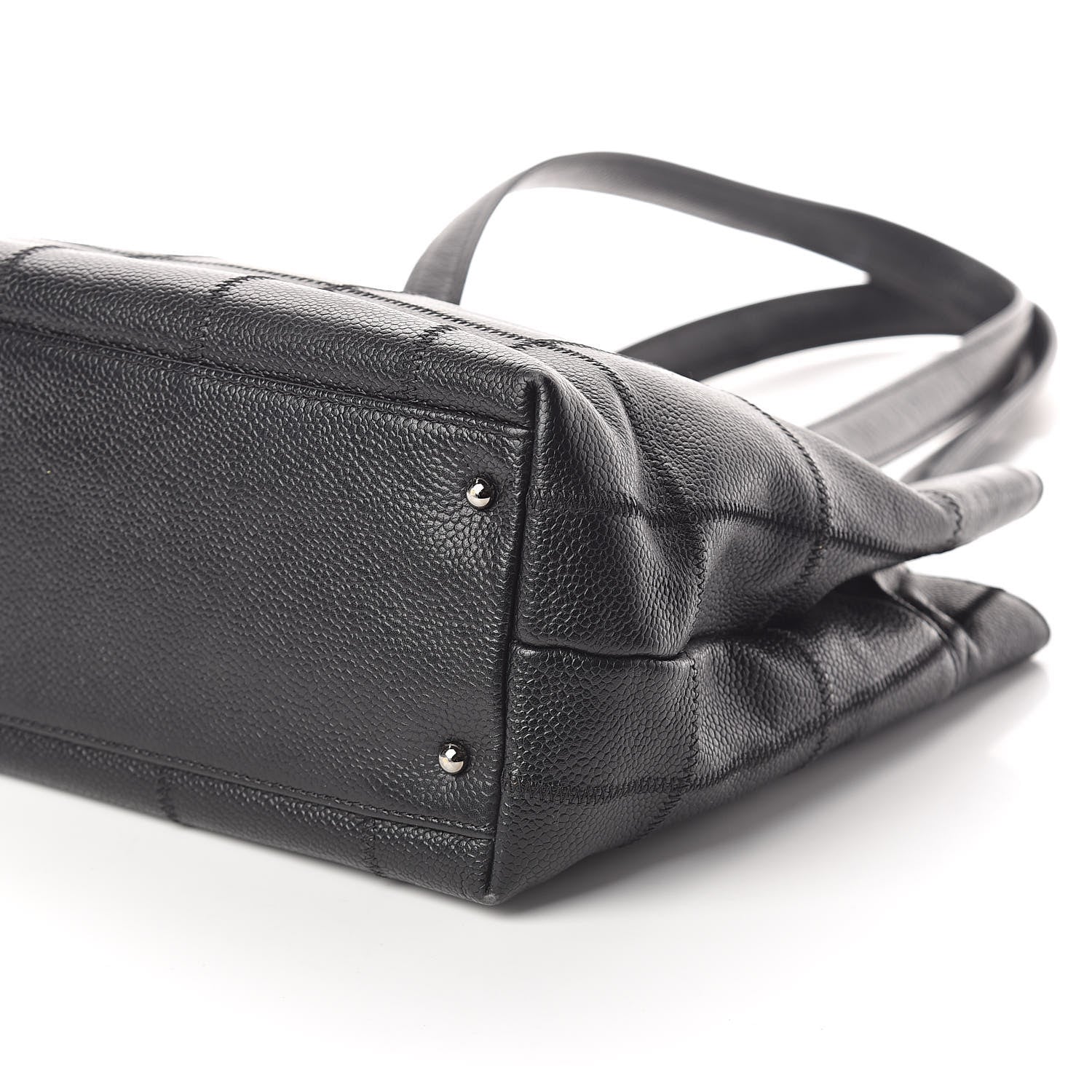 Chanel Caviar Square Stitched Tote Black 9 of 9
