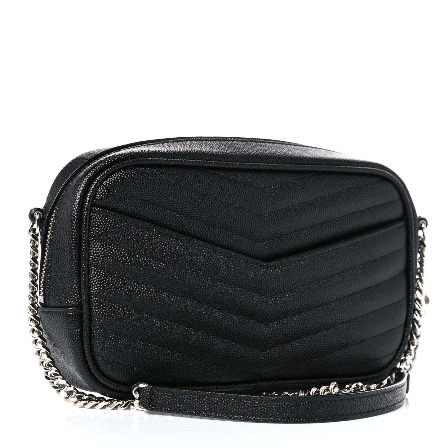 Grain De Poudre Matelasse Monogram Mini Lou Camera Bag Black