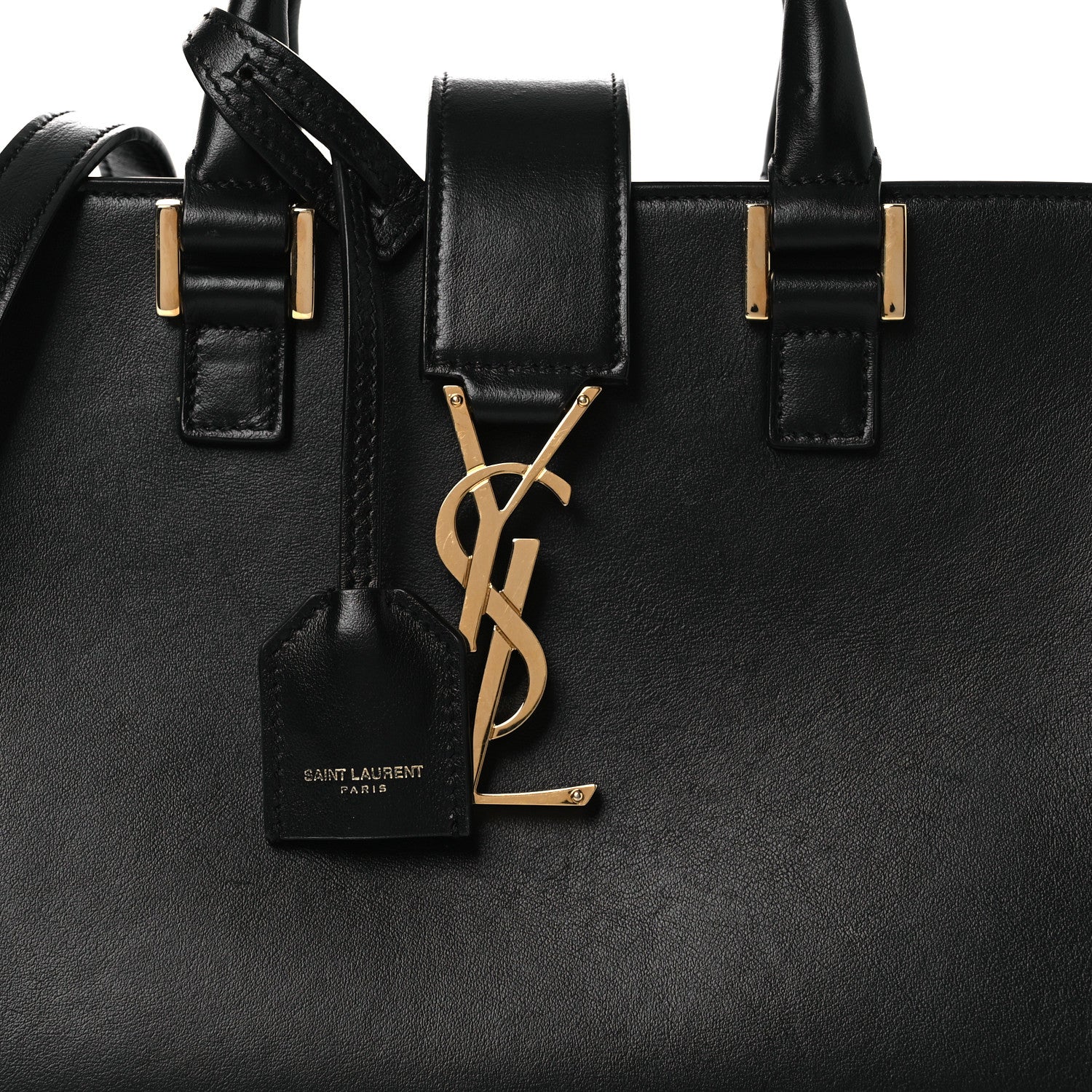 Saint Laurent Calfskin Monogram Baby Cabas Black 8 of 14
