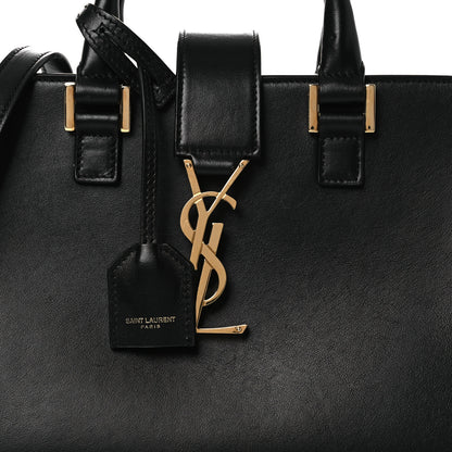 Saint Laurent Calfskin Monogram Baby Cabas Black 8 of 14