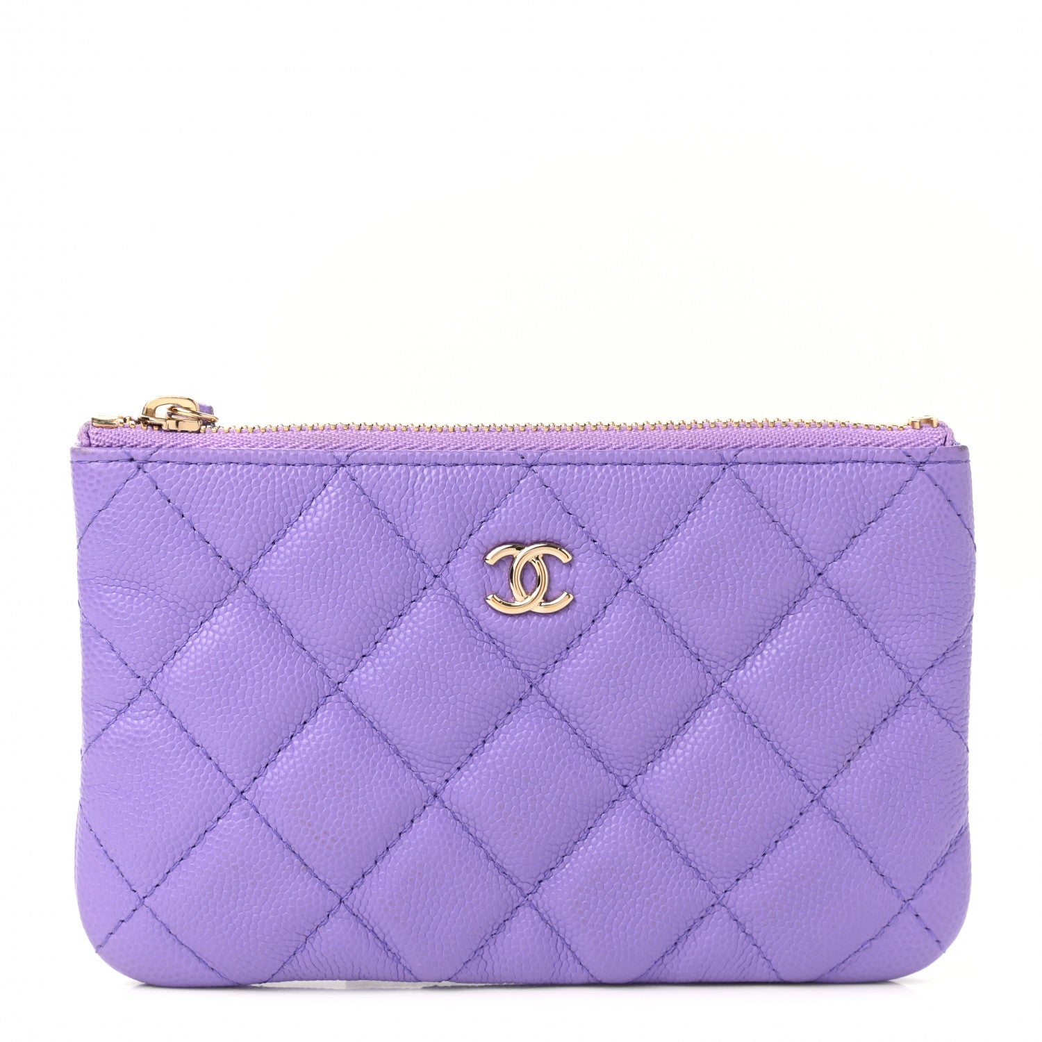 Chanel Caviar Quilted Small Cosmetic Case Purple 1 of 7
