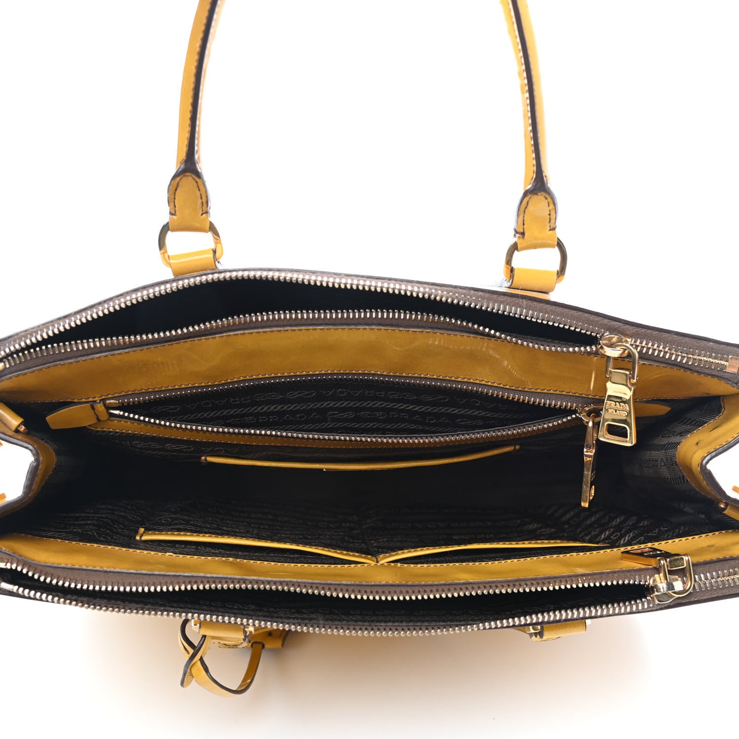 Prada Spazzolato Medium Double Zip Tote Sole Fume 5 of 17
