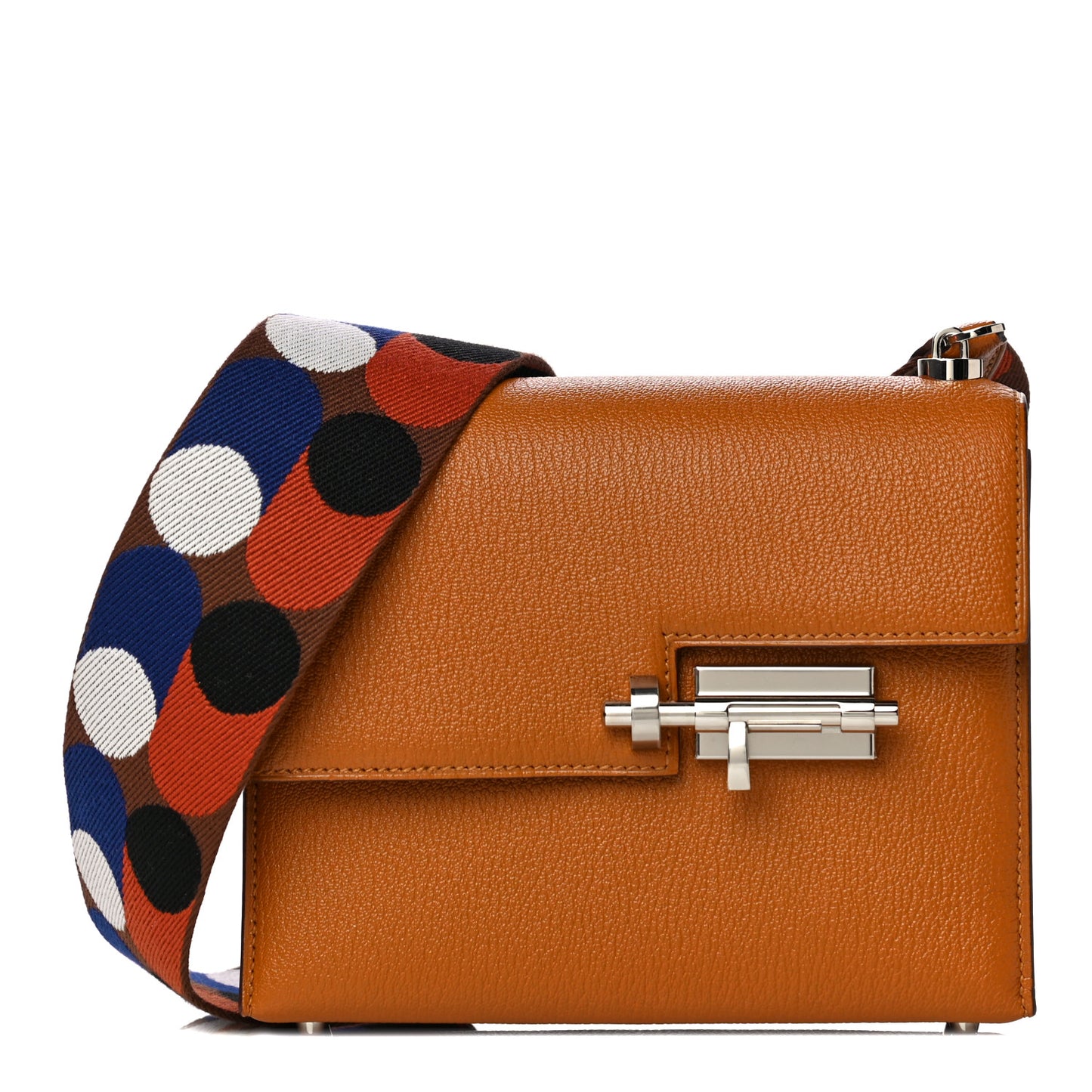 Chevre Mysore Mini Verrou Large Strap Bag Caramel