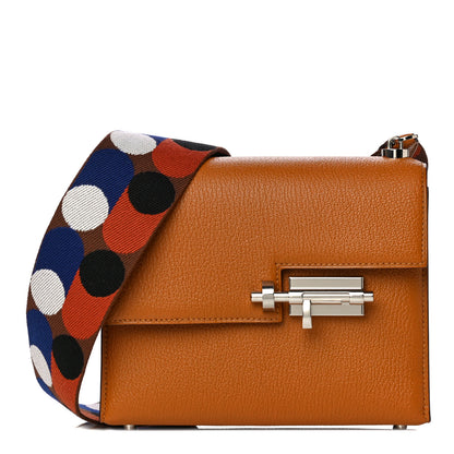 Hermes Chevre Mysore Mini Verrou Large Strap Bag Caramel 1 of 12