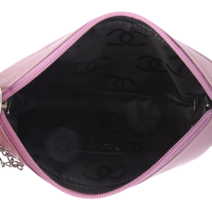 Chanel Calfskin Quilted Cambon Pochette Pink Black 5 of 10