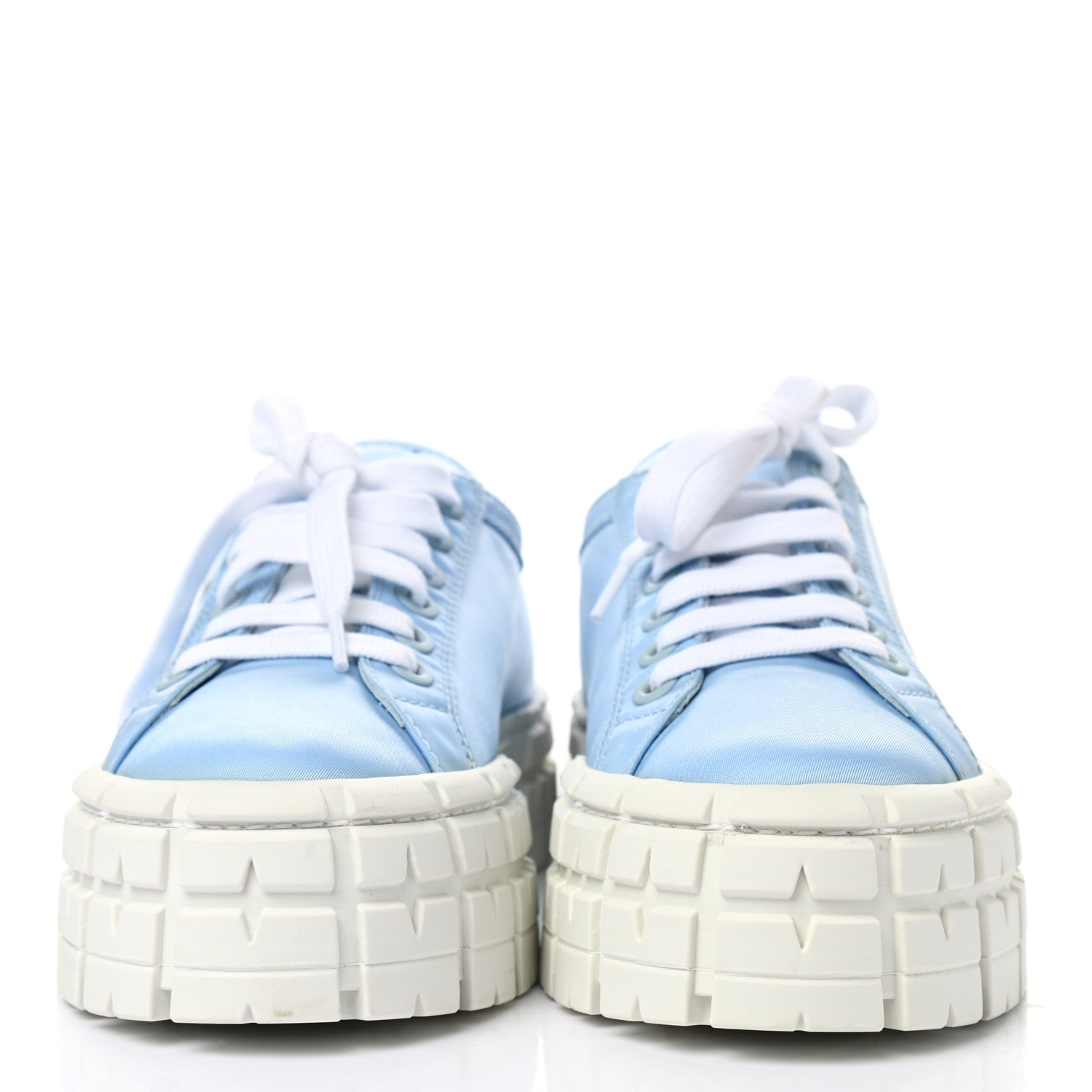 Prada Re-Nylon Gabardine Triangle Logo Double Wheel 50mm Sneakers 40 Cielo 2 of 9