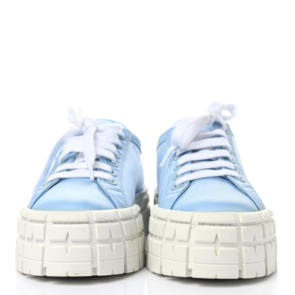 Prada Re-Nylon Gabardine Triangle Logo Double Wheel 50mm Sneakers 40 Cielo 2 of 9