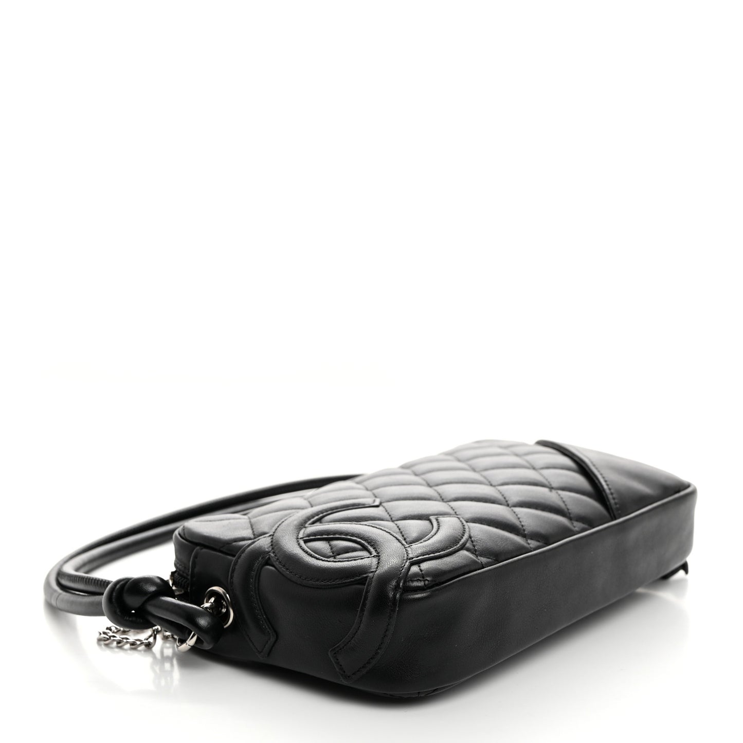 Calfskin Quilted Cambon Pochette Black