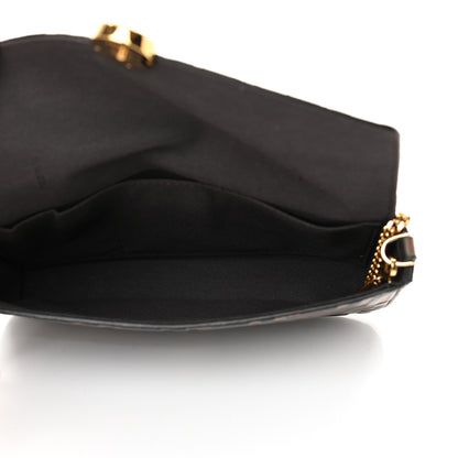 Fendi Vitello Soft F is Fendi Bi-Color FF 1974 Embossed Envelope Wallet On Chain with Pouches Maya Black 7 of 13