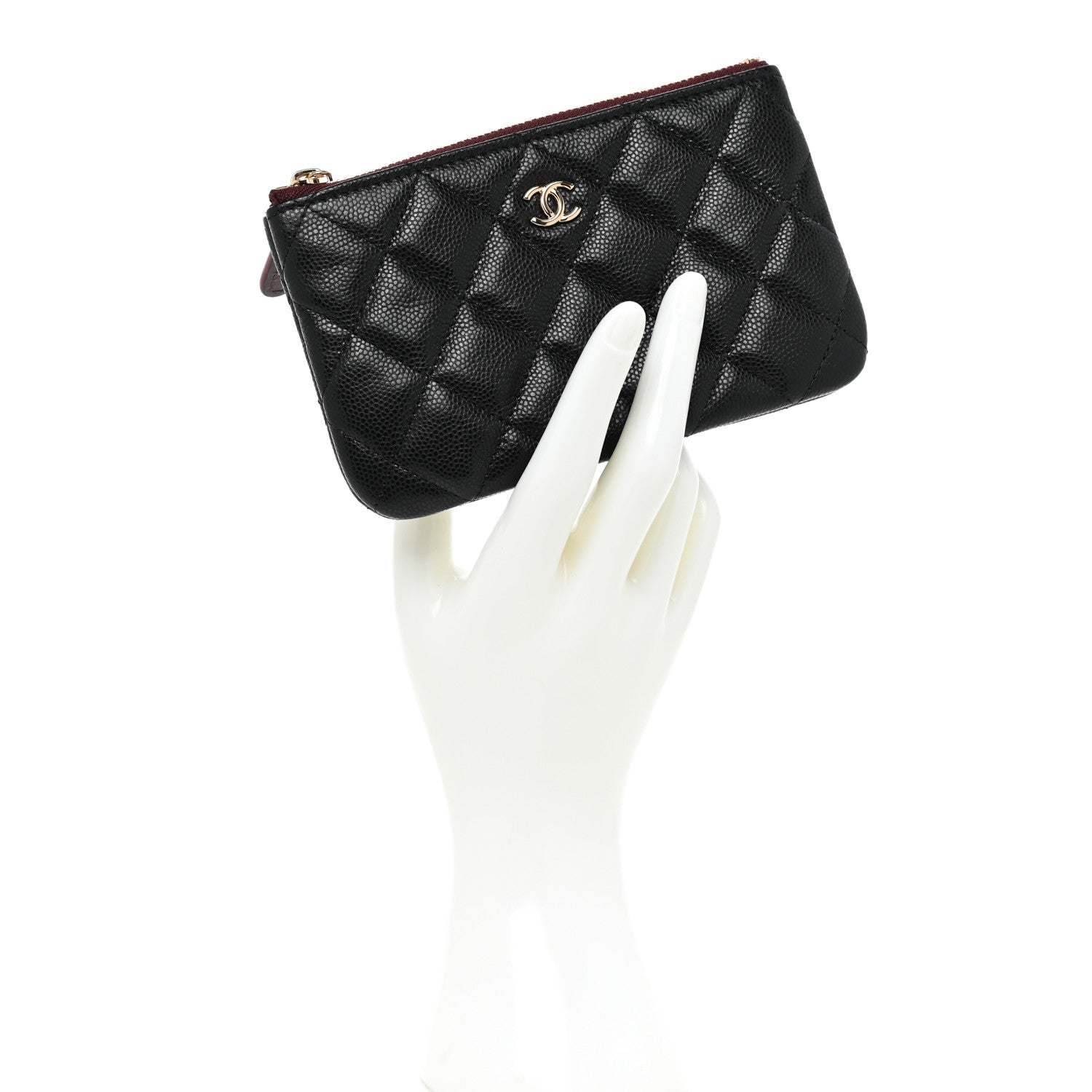 Chanel Caviar Quilted Small Cosmetic Case Black 2 of 8