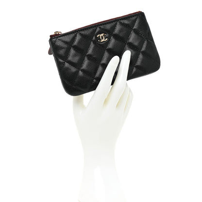 Chanel Caviar Quilted Small Cosmetic Case Black 2 of 8