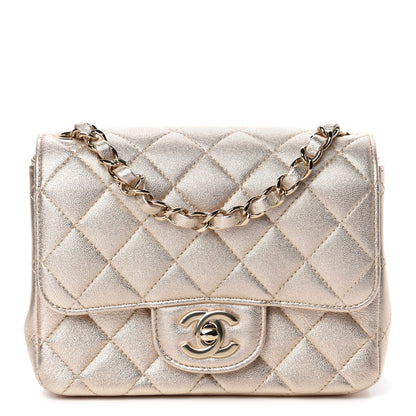 Chanel Metallic Lambskin Quilted Mini Square Flap Gold 1 of 11