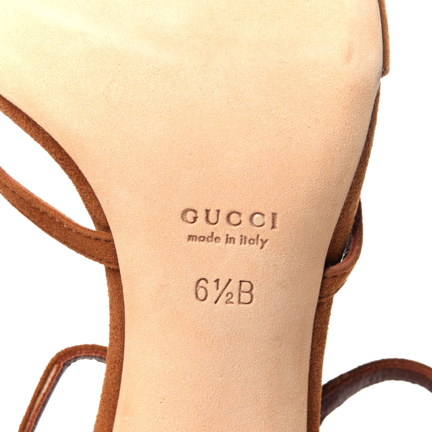 Kid Scamosciato Ankle Wrap Mid Heel Sandals 6.5 Cuoio