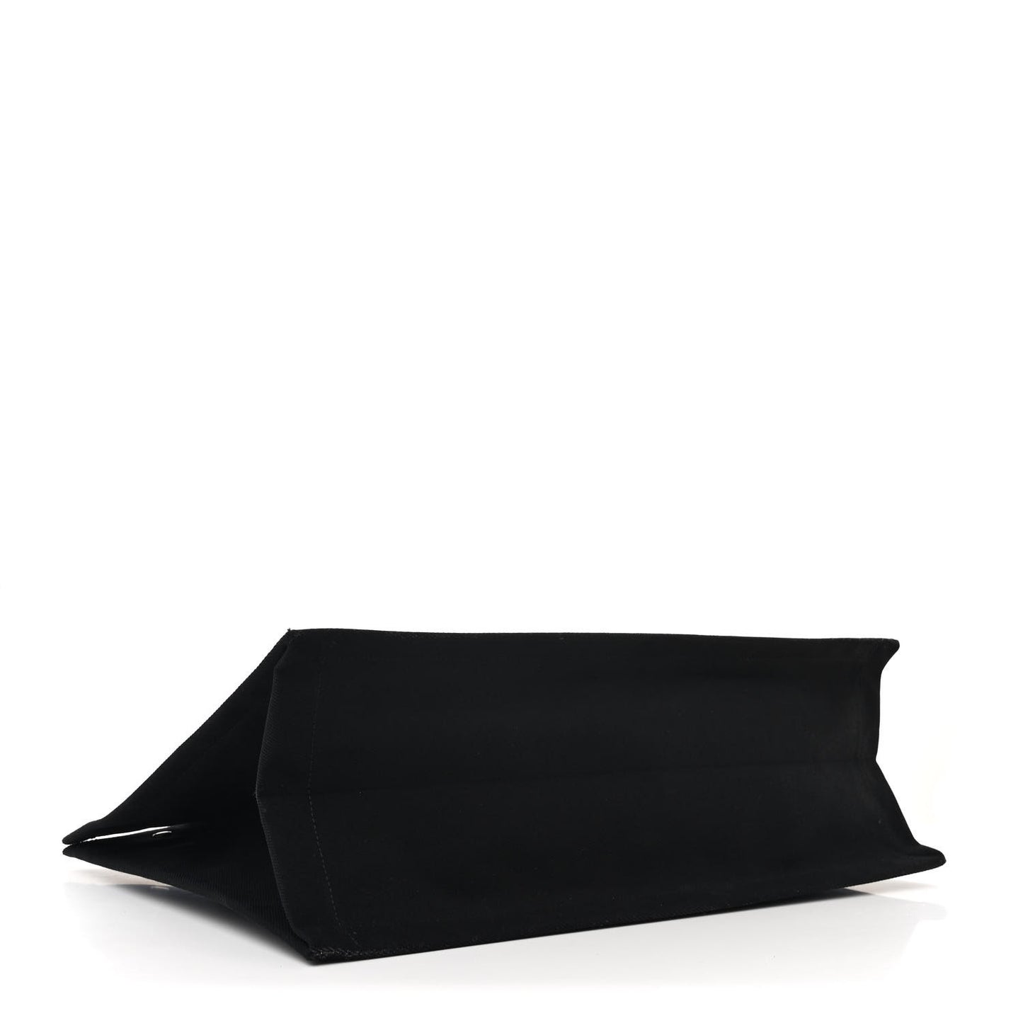 Linen Calfskin Rive Gauche Tote Black