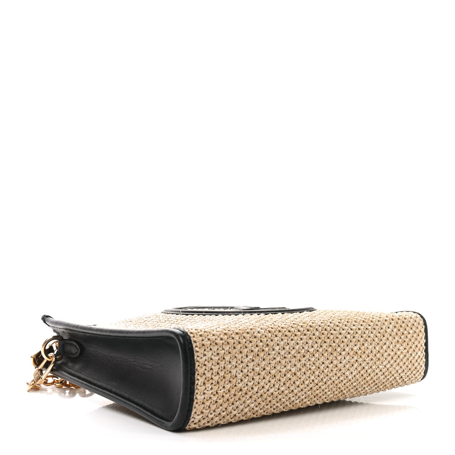 Raffia Calfskin Monogram Giant Pouch