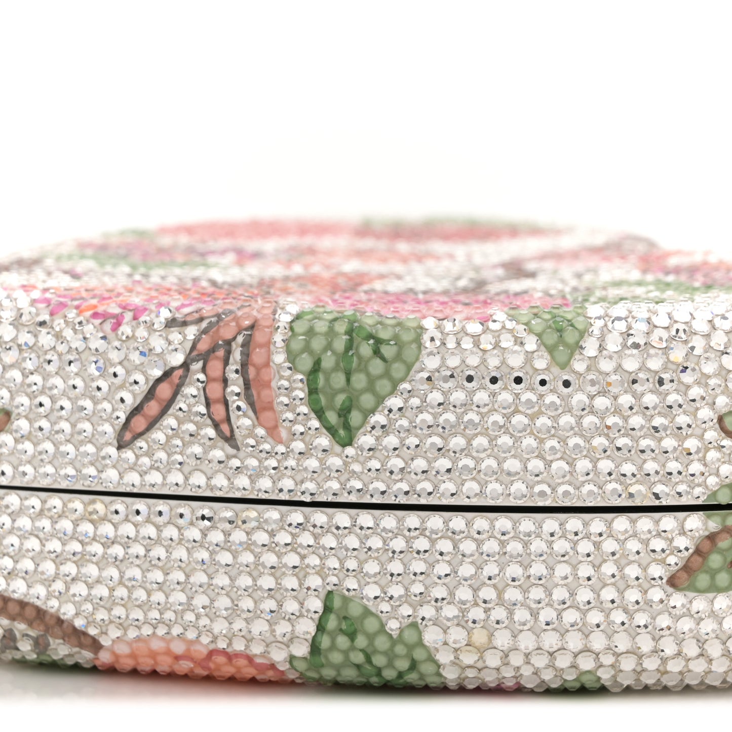 Crystal Heart Secret Garden Minaudiere Clutch Multicolor