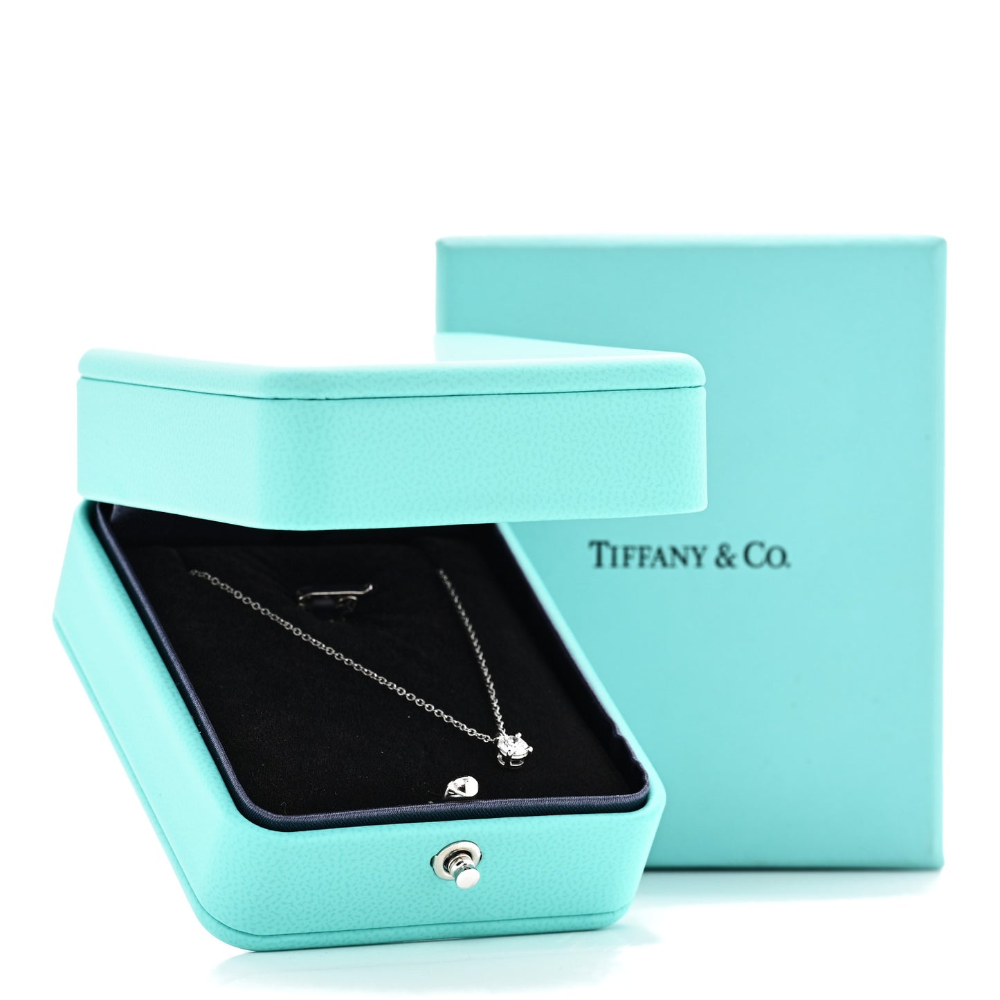 Platinum Diamond .27ct Solitaire Pendant Necklace