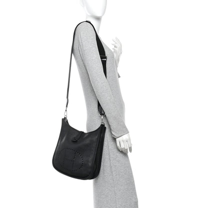 Hermes Taurillon Clemence Evelyne III PM Black 2 of 11