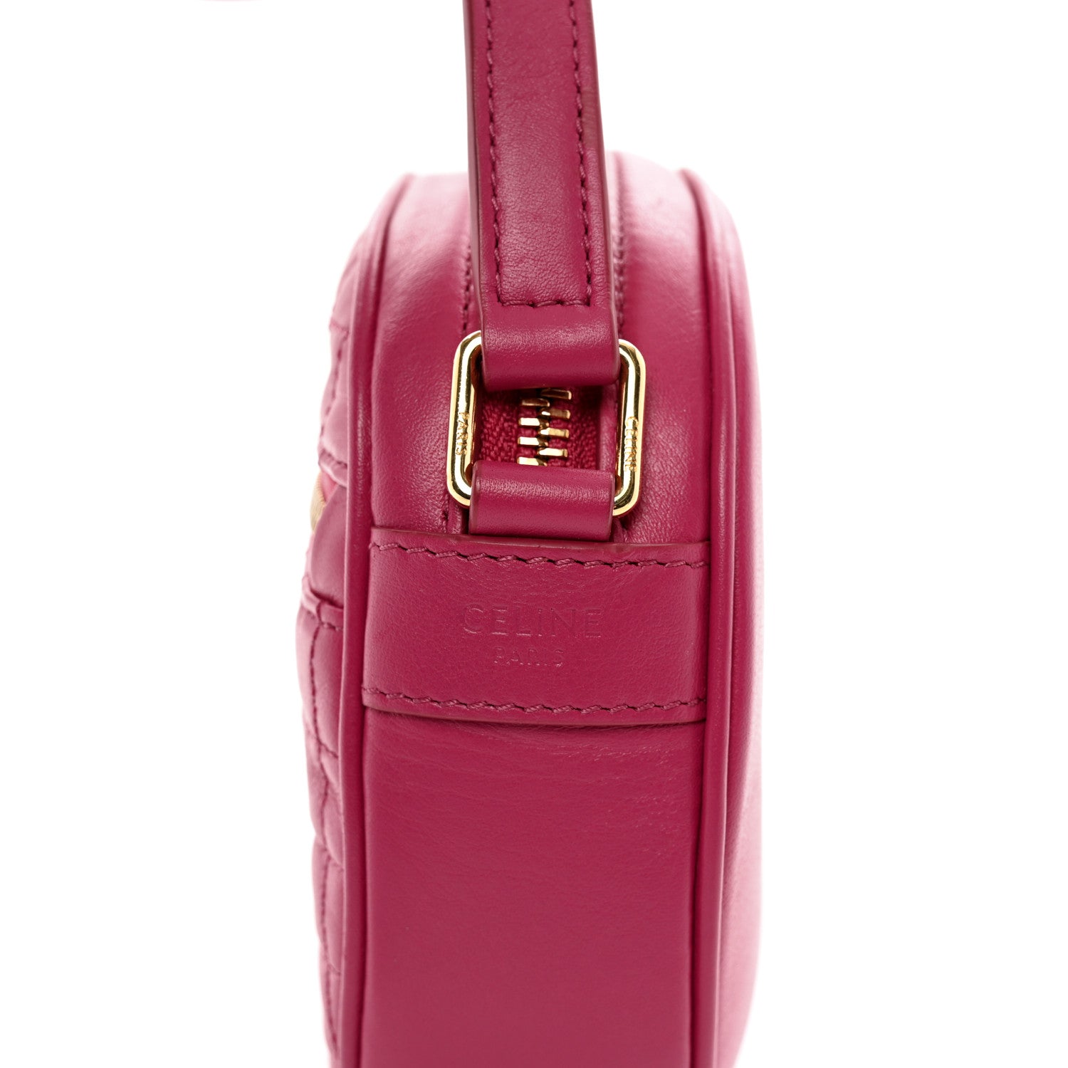 Celine Calfskin Quilted Small C Charm Bag Pink 7 of 9