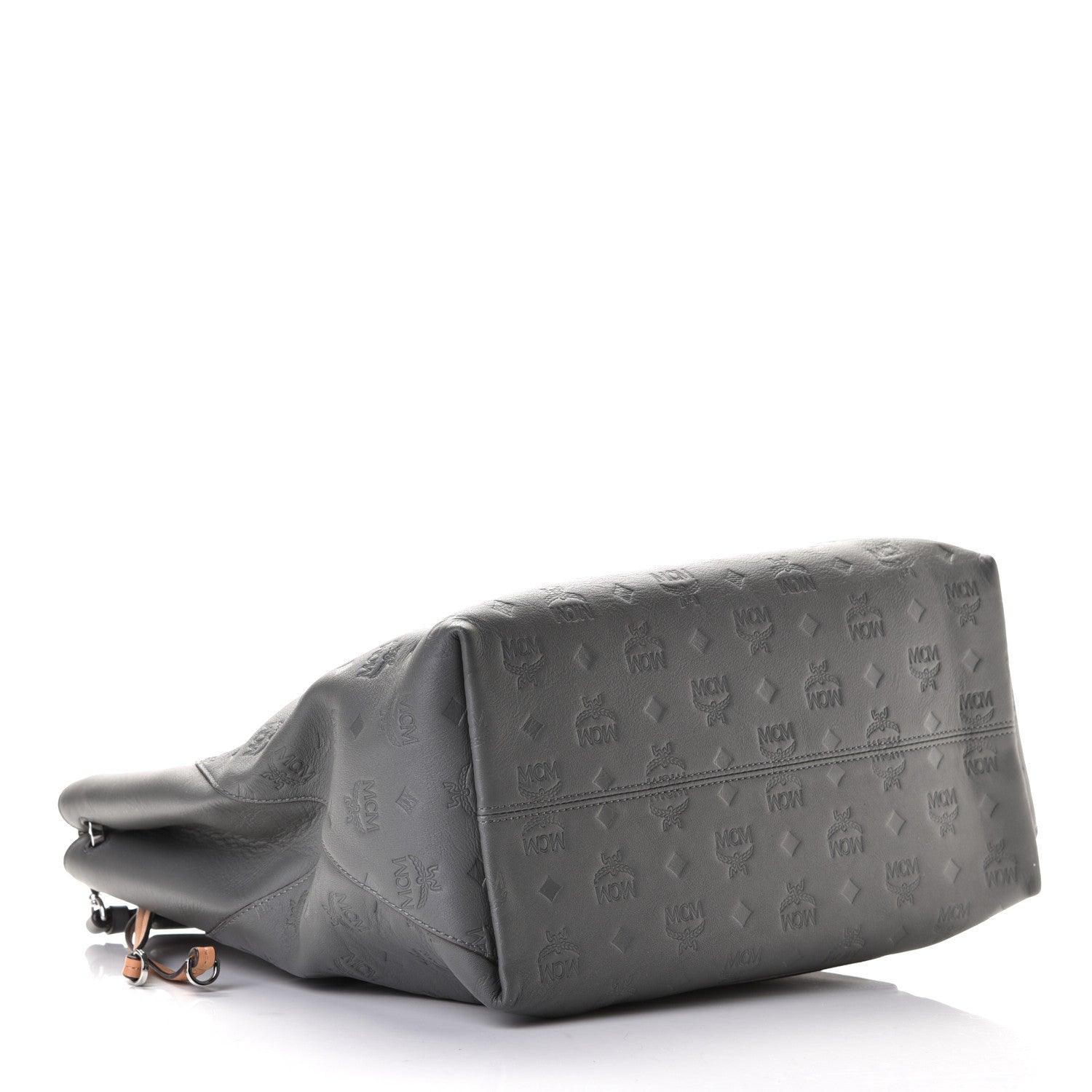 MCM Calfskin Ottomar Large Klara Hobo Charcoal 3 of 5