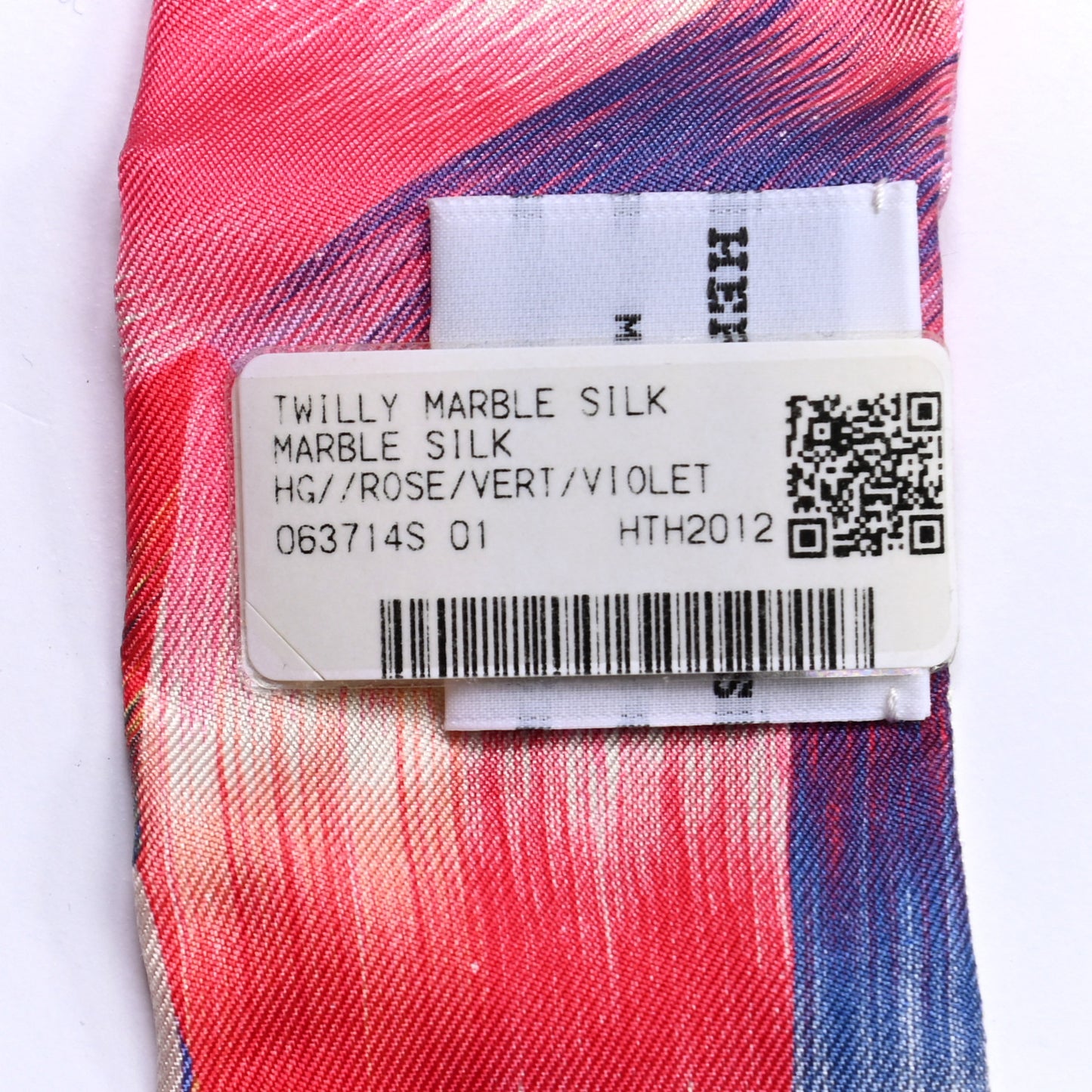 Silk Marble Silk Twilly Rose Vert Violet