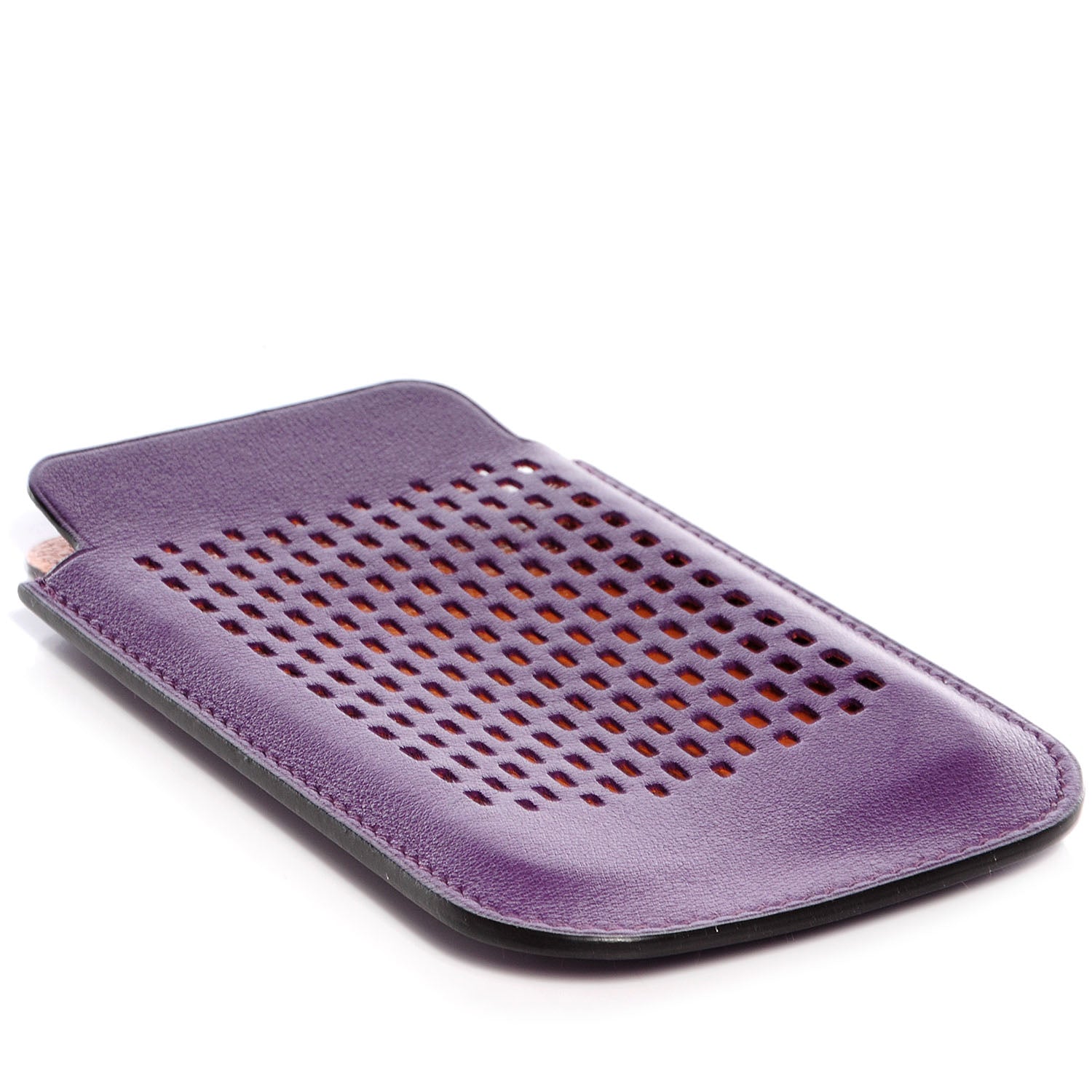Hermes Swift Leather iPhone 4 4S Case Violet and Orange 5 of 6