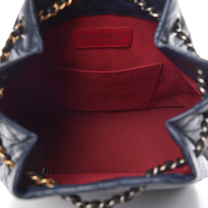 Chanel Aged Calfskin Quilted Small Gabrielle Backpack Blue Black 5 of 10