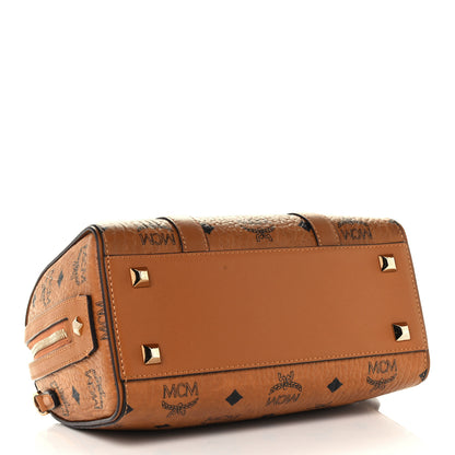 MCM Visetos Small Boston Bag Cognac 3 of 8