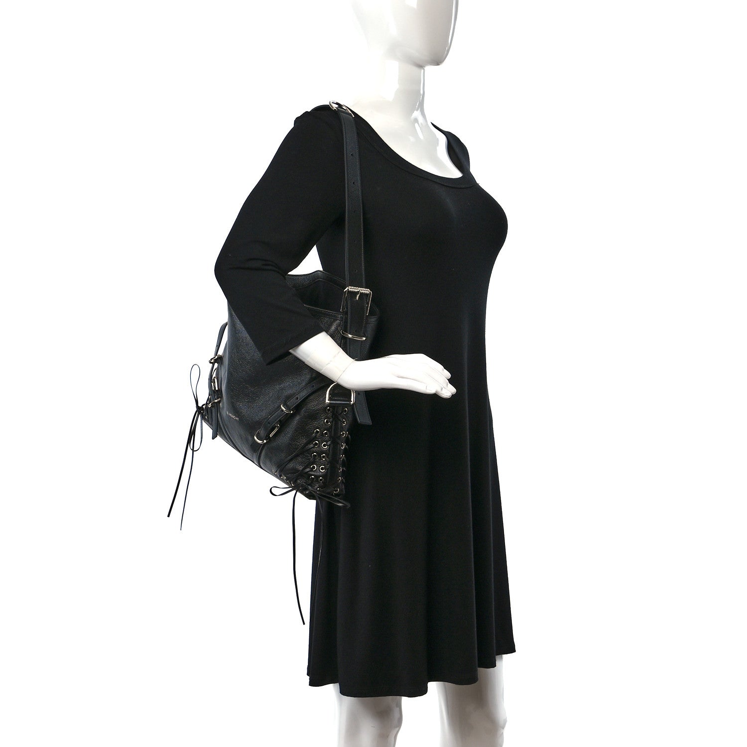 Givenchy Calfskin Medium Voyou Bag Black 2 of 9